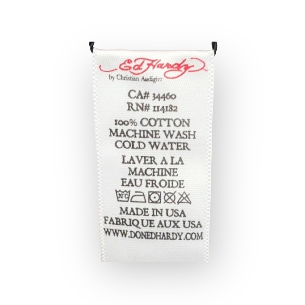 new Ed Hardy ☻︎ Punks Not Dead ☻︎ Barefoot Tee T Shirt Dress ☻︎ Tattoo Crystals - Picture 8 of 16